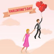Man and woman balloon love N2