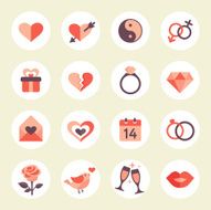 Valentines Day icon set N2
