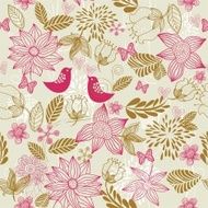 Retro floral seamless background N35