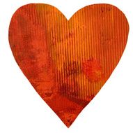 Isolated painted heart