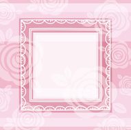 background of roses and square frame