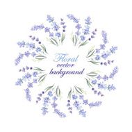 Watercolor lavender frame