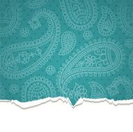 Torn paper with a paisley pattern N3