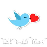 Love bird Vector illustration