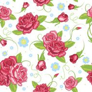 vector rose seamless background N2