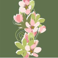 Floral background with stylized flowers