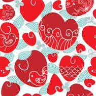 Holidays pattern with love hearts