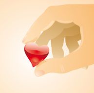 heart between my finger