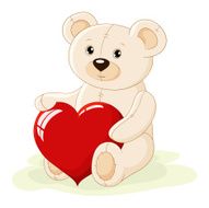 teddy bear with red heart N2