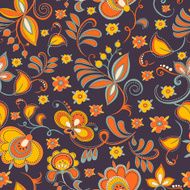floral theme seamless pattern