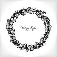 Vintage Floral Frame N33