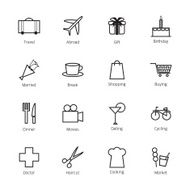 Daily life icons Vector illustration