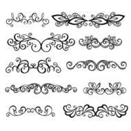 Set Calligraphic Borders and Page Decoration N7