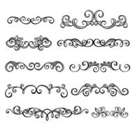 Set Calligraphic Borders and Page Decoration N8
