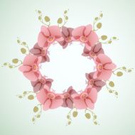 Circle background with orchid