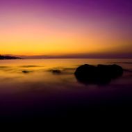 Tropical sunset on the beach Vector