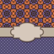 Vintage vector flower frame N145