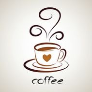 Sketch of icon coffee cup symbol design N2