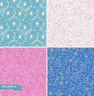 Set of ornamental cute seamless patterns