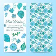 Nice floral greeting card with leaves N59