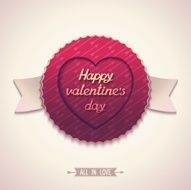Old-fashioned label for Valentine&#039;s Day N2