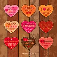 Set of Happy Valentine&#039;s Day Cards N4