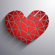 Abstract geometric heart-shaped icon N2