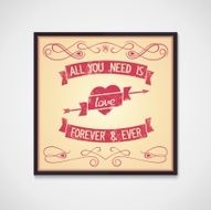Love quote with design signs grunge N2