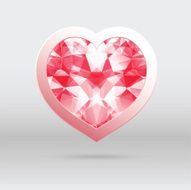 vector heart with diamond mosaic abstract design for Valentines N3