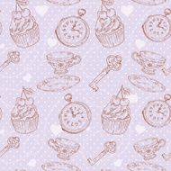 Romantic love vintage pattern N6