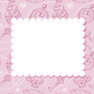 Romantic vintage Valentine invitation postcard N7