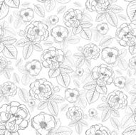 Seamless pattern of flowers N66