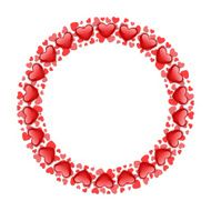 Hearts with card frame Valentine&#039;s day N17
