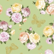 Vector seamless vintage floral pattern N12