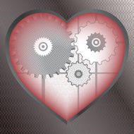 Valentine&#039;s day 3d vector background with cut heart frame N4