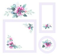 Set of floral cards N2