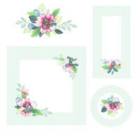 Set of floral cards N3