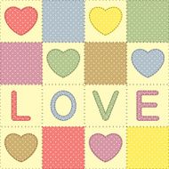 Romantic patchwork background