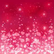 Pink blurry hearts
