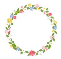 Floral Frame for Wedding and Birthday Card Vector Illustration N2