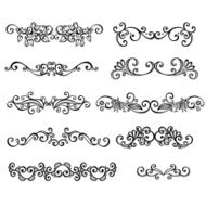 Vector Set Calligraphic Borders and Page Decoration