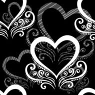Vector Seamless Pattern with Hearts N21