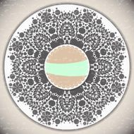 Circle flower card invitation postcard fashion template