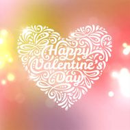 Happy Valentine&#039;s Day lettering Greeting Card N17