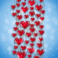 Red Hearts Holiday Background N2