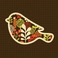 bird with flowers N2