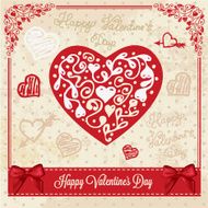 vector love vintage card