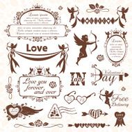 Set of Valentines Day design elements N14