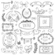 Vintage labels set vector N9