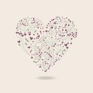 Heart made of flowers N10